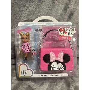 Disney ILY 4Ever Tote Teenies Doll & Purse Series. New‎ Minnie Mouse Blonde